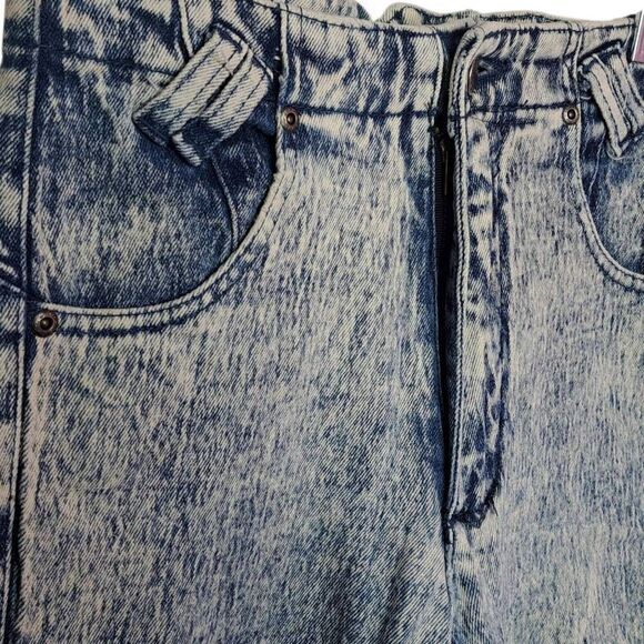 PURE JEANSWEAR Vintage 1980s Acid Wash Jeans size 7 - Picture 2 of 7